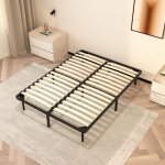 Sommier � lattes 140x190 cm stanew avec 9 pieds, sommiers � lattes pour adulte en bois, montage rapide ...
