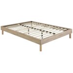 Vente - unique - sommier  lattes 160 x 200 cm - naturel clair - muchigan de ysme