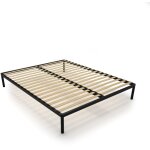 Sommier  lattes 160x200cm - structure mtal noir