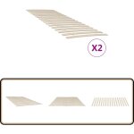 Vidaxl - sommiers à lattes avec 34 lattes 2 pcs 80x200 cm - lit plateforme - sommier bois - sommier pliable ... Vidaxl - sommiers à lattes avec 34 lattes 2 pcs 80x200 cm - lit plateforme - sommier bois - sommier pliable ...