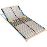 Sommier � lattes 90x200 - 7 zones, t�te multi - r�glable, 42 lattes, � monter soi - m�me, made in germany, ...