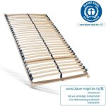 Sommier � lattes 90x200, ergonomique 7 zones 28 lattes, charge env. 150 kg lattes flexibles en bois, ...