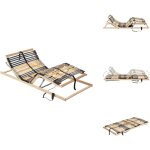 Vidaxl - sommier  lattes lectrique sans matelas avec 7 zones 100x200cm - sommier lectrique - lit lectrique ...