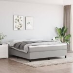 The living store cadre de lit sans matelas gris clair 180x200 cm tissu - cadre de lit - lit double - ... The living store cadre de lit sans matelas gris clair 180x200 cm tissu - cadre de lit - lit double - ...