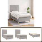 Sommier à lattes de lit avec matelas gris clair 90x200 cm tissu - lit plateforme - lit double - lit design ... Sommier à lattes de lit avec matelas gris clair 90x200 cm tissu - lit plateforme - lit double - lit design ...