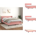 Sommier à lattes de lit avec matelas rose 140x190 cm velours - lit double - lit velours - lit rose - ... Sommier à lattes de lit avec matelas rose 140x190 cm velours - lit double - lit velours - lit rose - ...