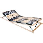 Vidaxl - sommier � lattes marron 90 x 190 cm bois de h�tre massif