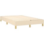 Dcoshop26 - sommier  lattes sur pieds cadre de lit 120x200 cm tissu crme tdl0207273