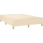 Sommier  lattes sur pieds cadre de lit 140x200 cm tissu crme tdl0207264