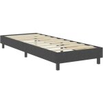 Sommier  lattes sur pieds cadre de lit 80 x 200 cm tissu gris tdl0208025