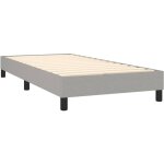Dcoshop26 - sommier  lattes sur pieds cadre de lit 90x190 cm tissu gris clair tdl0207163