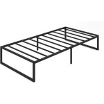 Sommier m�tallique, 90 x 190 cm, 36 cm de haut, support de lattes en acier, espace de rangement sous ...