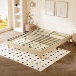 Sommier tapissier 140x190 cm dewinner, avec 9 pieds, 2x14 lattes, cadre de lit pour deux places, hauteur ...