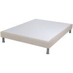 Ebac literie - sommier tapissier 140x200 cm avec renfort lombaire lin - dreamo Ebac literie - sommier tapissier 140x200 cm avec renfort lombaire lin - dreamo