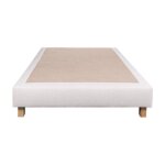 Blumie - sommier tapissier 160x200, beige, gamme prestige htel, bois massif + pieds offerts, 140x190cm ...