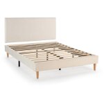 Sommier + tte de lit niebla 140x200 cm beige