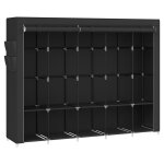 Armoire � v�tements portable avec 5 rails de suspension, �tag�res, 4 poches lat�rales, 45 x 211 x 167 ...