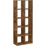 Biblioth�que, �tag�re de rangement 10 compartiments, meuble, cube, pour salon, bureau, chambre, s�parateur ...