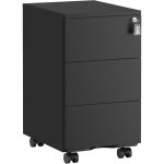 Songmics - caisson de bureau, meuble de bureau, casier sur roulettes, mtallique, pour imprimante, verrouillab ...