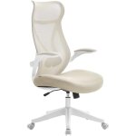 Songmics - chaise de bureau, fauteuil, dossier ergonomique, r�glable en hauteur, accoudoirs rabattables, ...