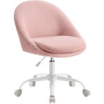 Songmics - chaise de bureau, fauteuil pivotant en peluche, siège confort, rembourrage en mousse, réglable ... Songmics - chaise de bureau, fauteuil pivotant en peluche, siège confort, rembourrage en mousse, réglable ...