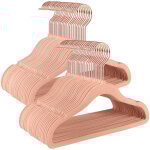Cintres enfants, lot de 50, en velours, avec crochets pivotants à 360° en rose gold, cintres pour vêtements, ... Cintres enfants, lot de 50, en velours, avec crochets pivotants à 360° en rose gold, cintres pour vêtements, ...