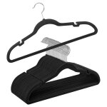 Cintres en velours, lot de 30, antiglisse, avec encoches, barre pour pantalons, crochet pivotant à 360°, ... Cintres en velours, lot de 30, antiglisse, avec encoches, barre pour pantalons, crochet pivotant à 360°, ...
