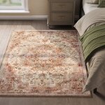 Songmics home - tapis de salon 120 x 170 cm, tapis antidérapant, style vintage traditionnel, lavable ... Songmics home - tapis de salon 120 x 170 cm, tapis antidérapant, style vintage traditionnel, lavable ...