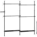 Portant à vêtement du sol au plafond, portique vêtement stable, rangement 3 niveaux, Étagère extensible, ... Portant à vêtement du sol au plafond, portique vêtement stable, rangement 3 niveaux, Étagère extensible, ...