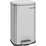 Songmics - poubelle cuisine 30l, poubelle � p�dale, avec couvercle � fermeture en douceur, seau int�rieur, ...