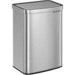 Songmics - poubelle de cuisine automatique 50 l, en acier, filtres  charbon, fermeture en douceur, argent ...