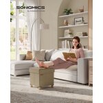Songmics - tabouret de rangement, petit pouf pliable, 38 x 38 x 40 cm, repose - pieds cubique avec rangement, ... Songmics - tabouret de rangement, petit pouf pliable, 38 x 38 x 40 cm, repose - pieds cubique avec rangement, ...