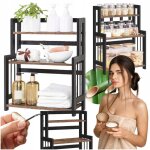 Songmics - tagre de salle de bain, organisateur de comptoir, tagre  pices et bocaux en bois