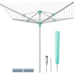 Tendoir � linge, s�choir, r�glable en hauteur, corde de 50 m, jusqu'� 5 machines de linge, ext�rieur, ...