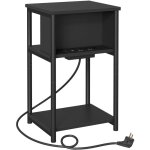 Vasagle - table d'appoint , petite table de chevet avec multiprise, fin, 2 prises ca, 2 ports usb, 30 ... Vasagle - table d'appoint , petite table de chevet avec multiprise, fin, 2 prises ca, 2 ports usb, 30 ...