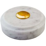 Sonnette alicante filaire marbre blanc bouton laiton