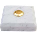 Sonnette amarante filaire marbre blanc bouton laiton