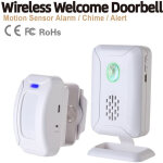 Sonnette � d�tecteur de mouvement, carillon de porte pour entr�e d'entreprise, moniteur de sonnerie de ...
