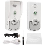 Sonnette sans fil, 1000 m�tres sonnette de porte �tanche carillon electronique, sonnette d'interphone ...