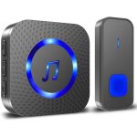 Sonnette sans fil, 300m sonnette longue port�e �tanche carillon electronique, kit de carillon avec r�cepteurs ...