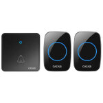 Sonnette sans fil d - 3b 400 m�tres sonnette de porte ip55 �tanche carillon electronique, kit de carillon ...