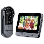 Sonnette sans fil avec camra 1080p, interphone vido extrieur tanche ip67, cran 4, 3 pouces, angle ...