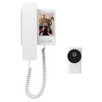Sonnette sans fil avec camra et cran 1080p, visiophone sans fil tanche ip44, interphone vido audio ...