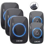 Sonnette sans fil, carillon sans fil exterieur etanche 300m de porte 58 mlodies au 5 niveau volume ...