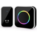 Sonnette sans fil, carillon ext�rieur �tanche ip44 200 - 300 m�tres, 45 m�lodies et 4 niveaux de volume, ...