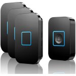 Sonnette sans fil, ensemble de sonnette sans fil, porte de 400 m ip55 sonnette de porte d'entre extrieure ...