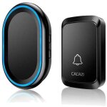 Sonnette sans fil etanche ext�rieur, carillon sans fil etanche el�ctrique, 300 m�tres port�e, kit de ...