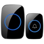 Sonnette sans fil ext�rieur, 300 m�tres ip44 led bleu �tanche carillon electronique - sonnette portail ...