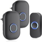 Sonnette sans fil exterieur etanche, sonnette sans fil exterieure 2 recepteur, ip44 �tanche carillon ...