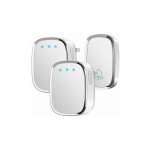 Sonnette sans fil extérieur Étanche ip44, sonnette de porte 300 mètres, kit de carillon avec led flash, ... Sonnette sans fil extérieur Étanche ip44, sonnette de porte 300 mètres, kit de carillon avec led flash, ...